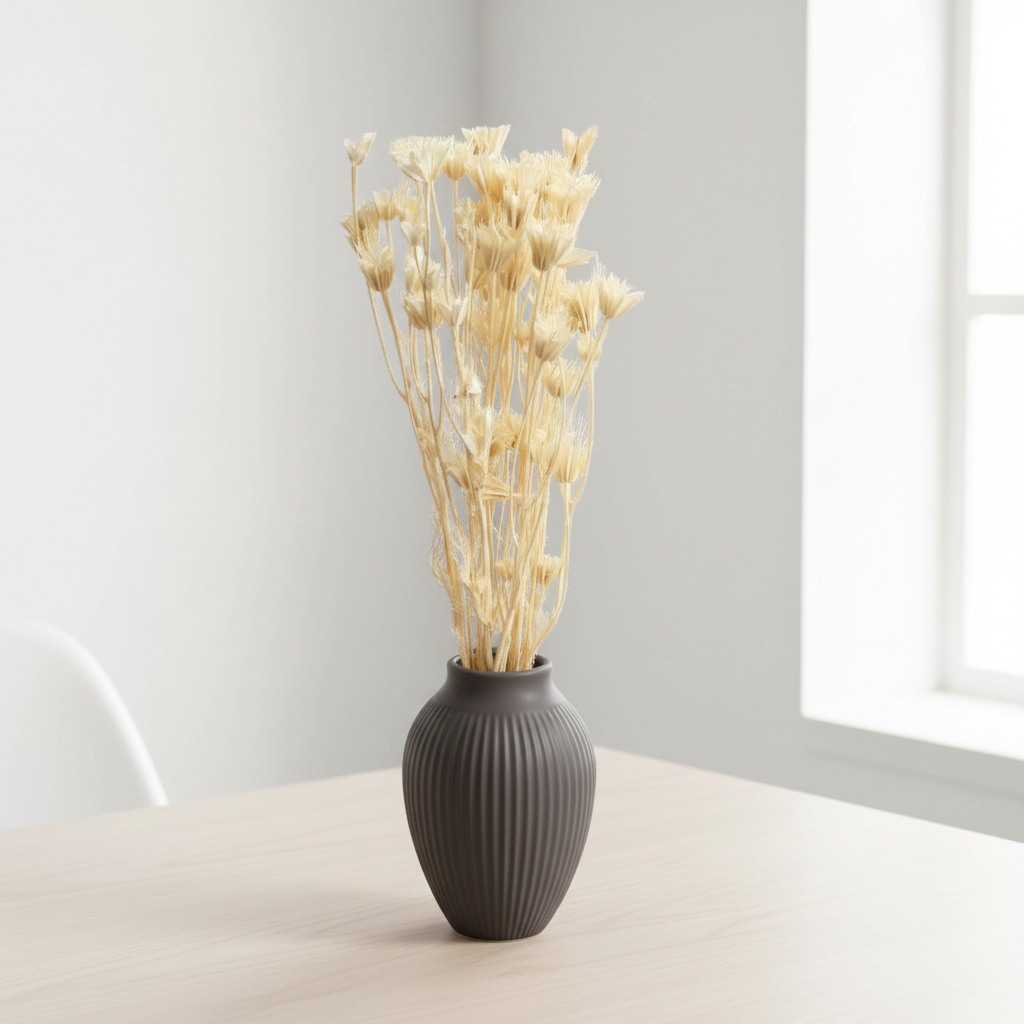 Sušená Nigella orientalis – bílá, křehká elegance pro romantické a minimalistické dekorace